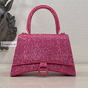 Balenciaga Hourglass S Rhinestone Pink Bag 23cm - 1
