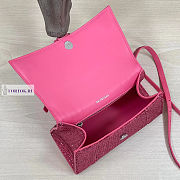 Balenciaga Hourglass S Rhinestone Pink Bag 23cm - 6
