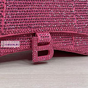 Balenciaga Hourglass S Rhinestone Pink Bag 23cm - 5