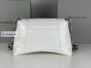 Balenciaga Downtown Small White Leather Shoulder Bag 29x10x18cm - 6