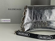 Balenciaga Downtown Small Silver Leather Shoulder Bag 29x10x18cm - 3