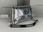 Balenciaga Downtown Small Silver Leather Shoulder Bag 29x10x18cm - 4