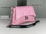 Balenciaga Downtown Small Pink Leather Shoulder Bag 29x10x18cm - 5