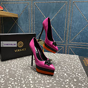 Versace Medusa Calfskin Pink Pumps - 3