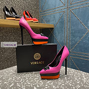 Versace Medusa Calfskin Pink Pumps - 6