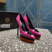Versace Medusa Calfskin Pink Pumps - 2
