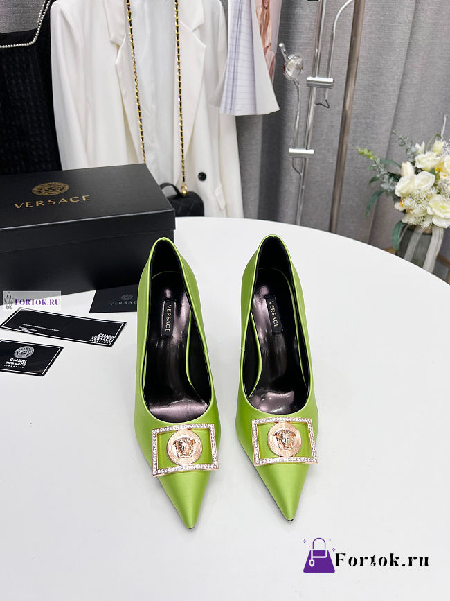 Versace Light Green Dress Pump - 1