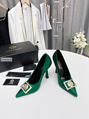 Versace Dark Green Dress Pump - 1