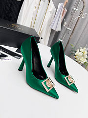 Versace Dark Green Dress Pump - 5