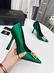 Versace Dark Green Dress Pump - 4