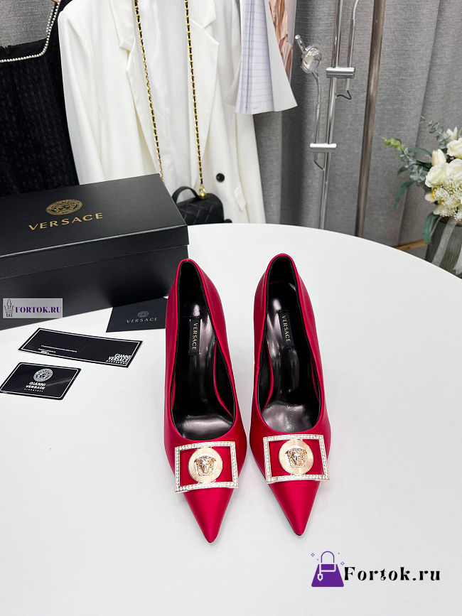 Versace Red Dress Pump - 1