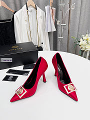 Versace Red Dress Pump - 5