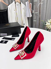 Versace Red Dress Pump - 4