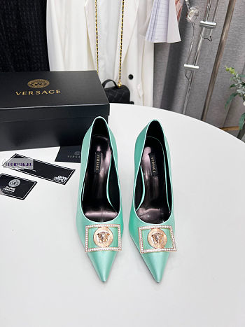 Versace Light Blue Dress Pump