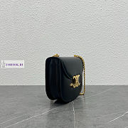 Celine Teen Besace Triomphe Black Bag Gold Clasp 18.5x6x15.5cm - 6