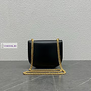 Celine Teen Besace Triomphe Black Bag Gold Clasp 18.5x6x15.5cm - 3