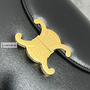 Celine Teen Besace Triomphe Black Bag Gold Clasp 18.5x6x15.5cm - 2