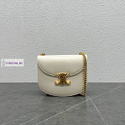 Celine Teen Besace Triomphe White Bag 18.5x6x15.5cm - 1