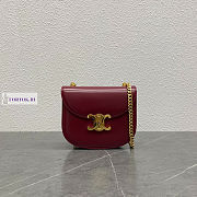 Celine Teen Besace Triomphe Red Bag 18.5x6x15.5cm - 1
