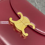 Celine Teen Besace Triomphe Red Bag 18.5x6x15.5cm - 2