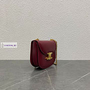 Celine Teen Besace Triomphe Red Bag 18.5x6x15.5cm - 4