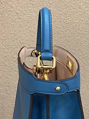 Fendi Peekaboo ISeeU Medium Blue Leather Bag 33x12x25cm - 5