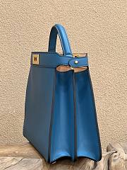 Fendi Peekaboo ISeeU Medium Blue Leather Bag 33x12x25cm - 4