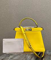 Fendi Peekaboo ISeeU Medium Yellow Leather Bag 33x12x25cm - 6