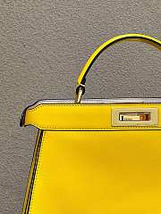 Fendi Peekaboo ISeeU Medium Yellow Leather Bag 33x12x25cm - 3