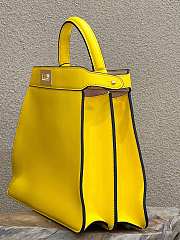 Fendi Peekaboo ISeeU Medium Yellow Leather Bag 33x12x25cm - 2