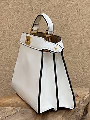 Fendi Peekaboo ISeeU Medium Wite Leather Bag 33x12x25cm - 4