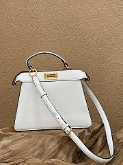 Fendi Peekaboo ISeeU Medium Wite Leather Bag 33x12x25cm - 2
