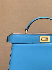 Fendi Peekaboo ISeeU Medium East-West Blue Tote Bag 33x25x12 - 5