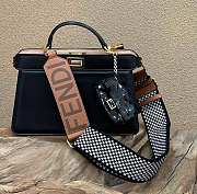 Fendi Peekaboo ISeeU Medium East-West Black Tote Bag 33x25x12 - 1