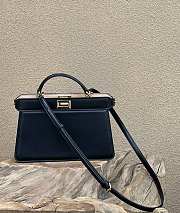 Fendi Peekaboo ISeeU Medium East-West Black Tote Bag 33x25x12 - 2