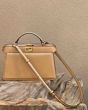 Fendi Peekaboo ISeeU Medium East-West Beige Tote Bag 33x25x12 - 4