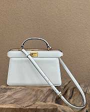Fendi Peekaboo ISeeU Medium East-West White Tote Bag 33x25x12 - 6