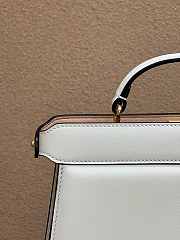 Fendi Peekaboo ISeeU Medium East-West White Tote Bag 33x25x12 - 4