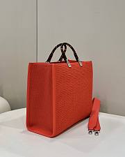 Fendi Sunshine Medium Orange Tote Bag 36x13.5x33cm - 4