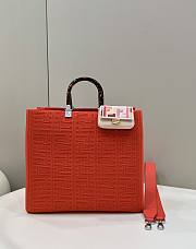 Fendi Sunshine Medium Orange Tote Bag 36x13.5x33cm - 1