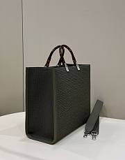 Fendi Sunshine Medium Dark Green Tote Bag 36x13.5x33cm - 6