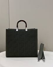 Fendi Sunshine Medium Dark Green Tote Bag 36x13.5x33cm - 4