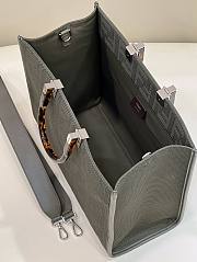 Fendi Sunshine Medium Dark Green Tote Bag 36x13.5x33cm - 3