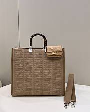 Fendi Sunshine Medium Brown Tote Bag 36x13.5x33cm - 1