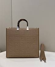 Fendi Sunshine Medium Brown Tote Bag 36x13.5x33cm - 5