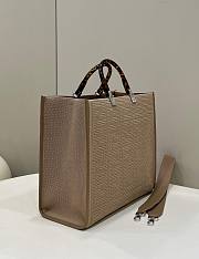 Fendi Sunshine Medium Brown Tote Bag 36x13.5x33cm - 4