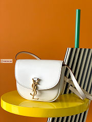 YSL Kaia Small White Leather Bag 18x15.5x5.5cm - 1