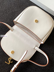 YSL Kaia Small White Leather Bag 18x15.5x5.5cm - 6