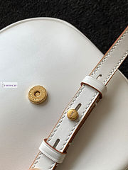 YSL Kaia Small White Leather Bag 18x15.5x5.5cm - 5