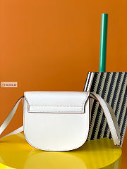 YSL Kaia Small White Leather Bag 18x15.5x5.5cm - 4